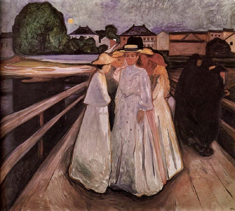 Edvard Munch Gentlewoman on the Bridge